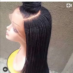 Braided wig on a frontal. Lenght is 27 inches